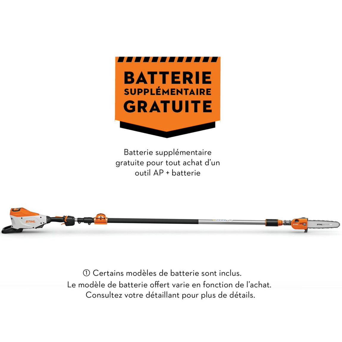 Performance Plus MS | Élagueuse sur perche STIHL HTA 135 à batterie | Promotion