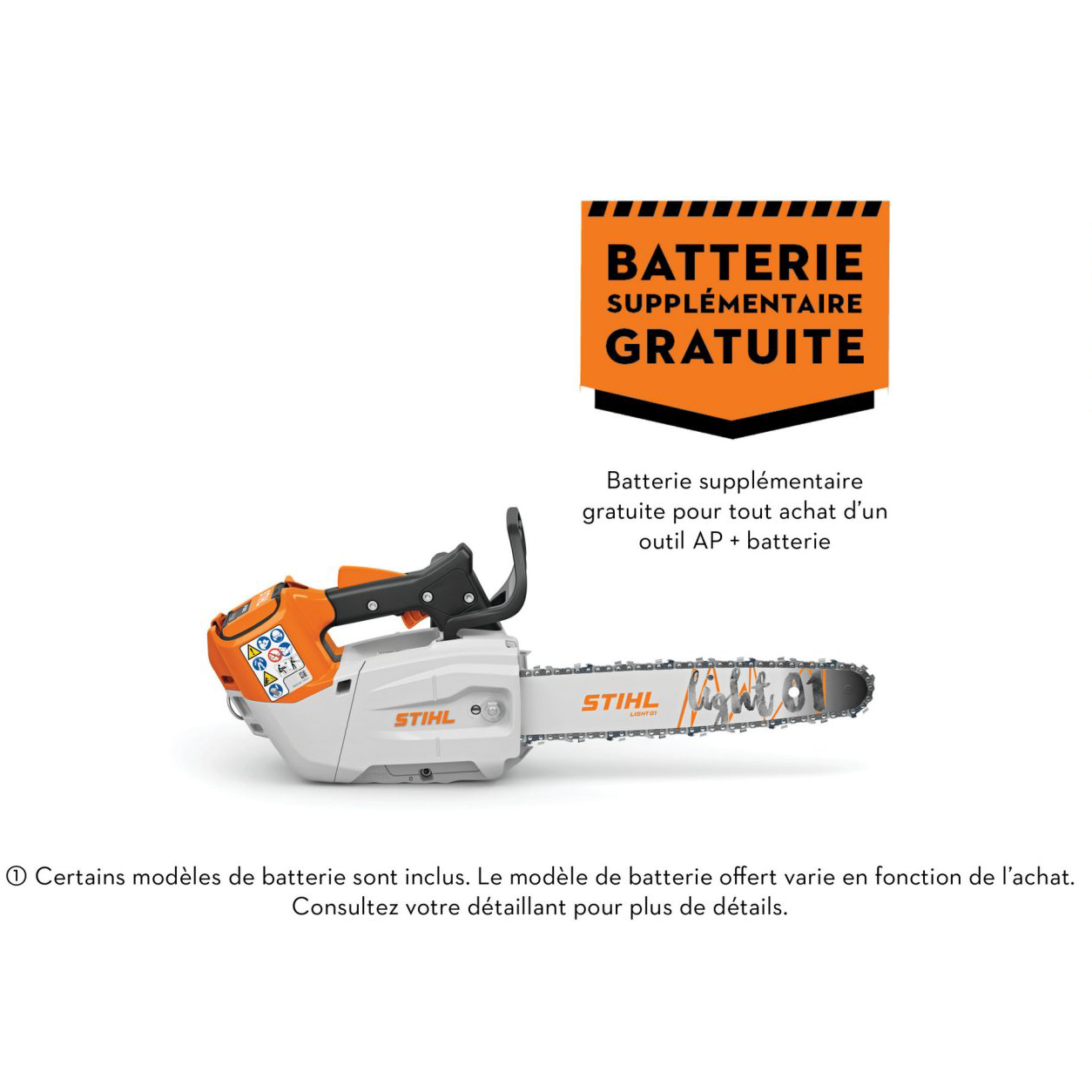 Performance Plus MS | Scie à chaîne STIHL MSA 190 T à batterie | Entretien professionnel des arbres | Promotion