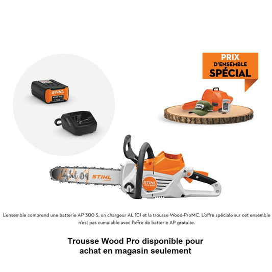 Performance Plus MS | Scie à chaîne à batterie Stihl MSA 220 C-BQ | Promotion Wood Pro