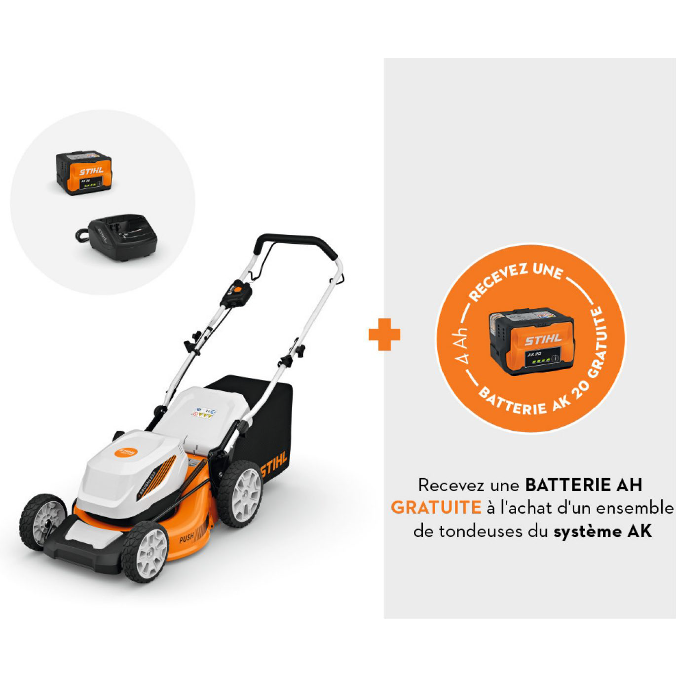 Performance Plus MS | Tondeuse à batterie STIHL RMA 348 avec batterie AK et chargeur – promotion 