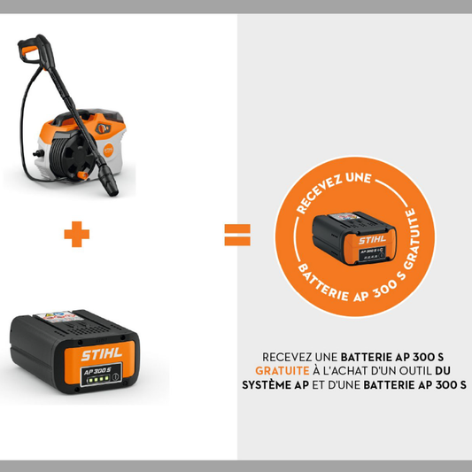 Performance Plus MS | Nettoyeur haute pression à batterie STIHL SEA 100 avec promotion batterie gratuite | offre spéciale